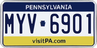 PA license plate MYV6901
