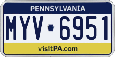 PA license plate MYV6951