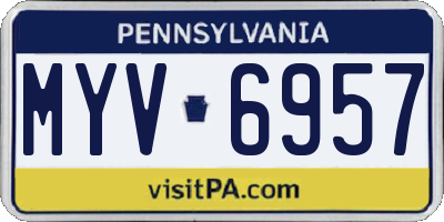 PA license plate MYV6957