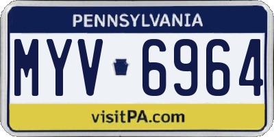 PA license plate MYV6964