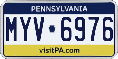 PA license plate MYV6976