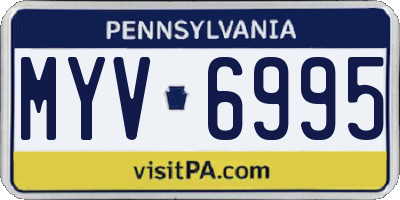 PA license plate MYV6995