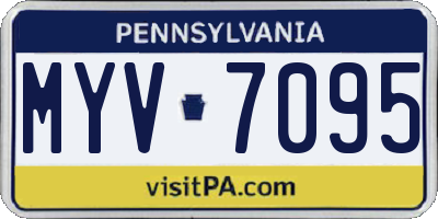 PA license plate MYV7095