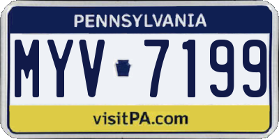 PA license plate MYV7199