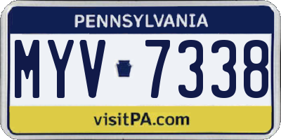 PA license plate MYV7338