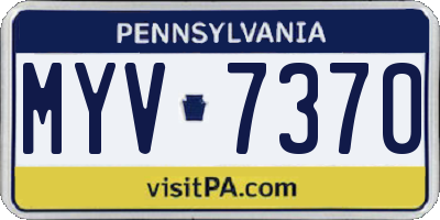 PA license plate MYV7370