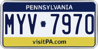PA license plate MYV7970