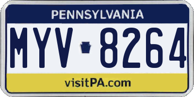 PA license plate MYV8264