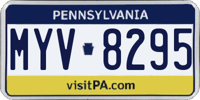 PA license plate MYV8295