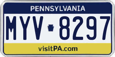 PA license plate MYV8297