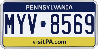 PA license plate MYV8569