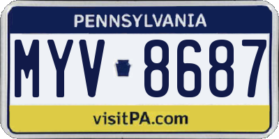 PA license plate MYV8687