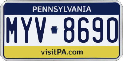 PA license plate MYV8690