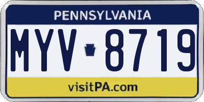 PA license plate MYV8719