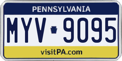 PA license plate MYV9095