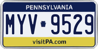 PA license plate MYV9529