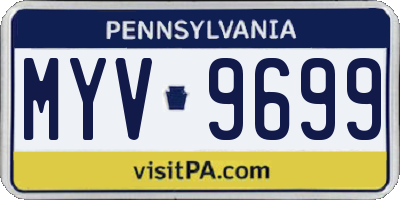 PA license plate MYV9699