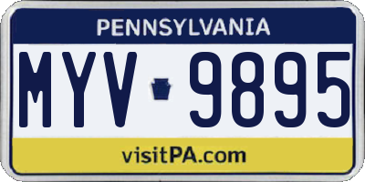 PA license plate MYV9895