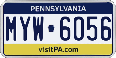 PA license plate MYW6056