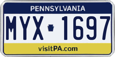 PA license plate MYX1697
