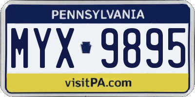 PA license plate MYX9895
