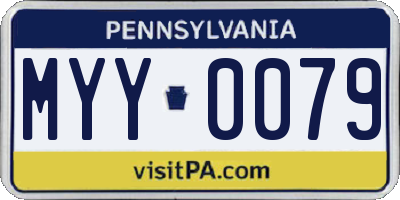 PA license plate MYY0079