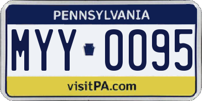PA license plate MYY0095