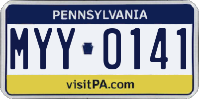 PA license plate MYY0141