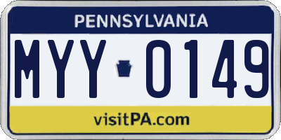 PA license plate MYY0149