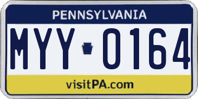 PA license plate MYY0164