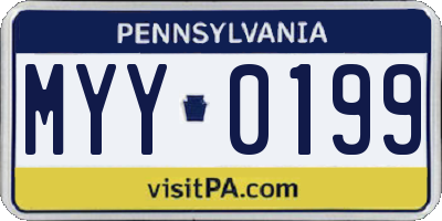 PA license plate MYY0199