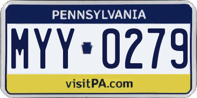 PA license plate MYY0279