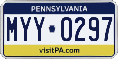 PA license plate MYY0297