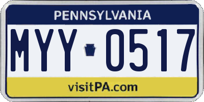 PA license plate MYY0517