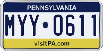 PA license plate MYY0611