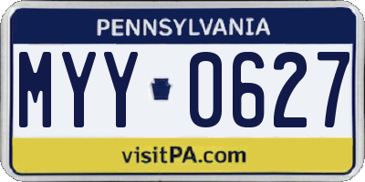 PA license plate MYY0627