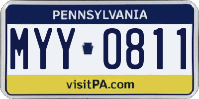 PA license plate MYY0811