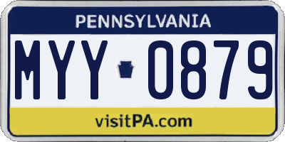 PA license plate MYY0879