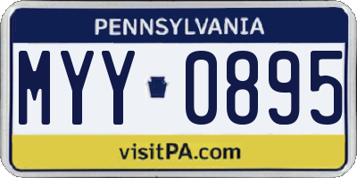 PA license plate MYY0895