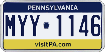 PA license plate MYY1146