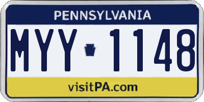 PA license plate MYY1148
