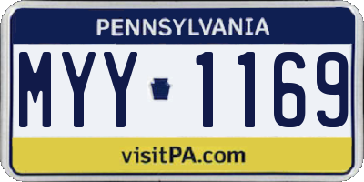 PA license plate MYY1169