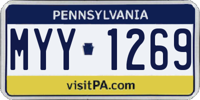 PA license plate MYY1269