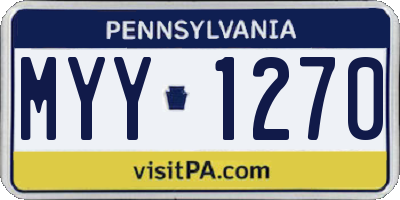 PA license plate MYY1270