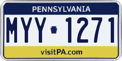 PA license plate MYY1271