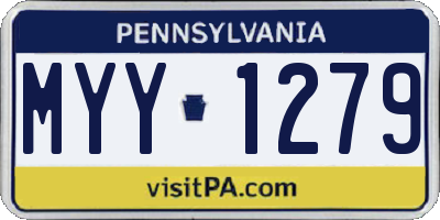 PA license plate MYY1279