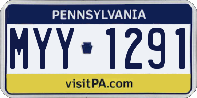PA license plate MYY1291