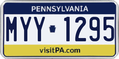 PA license plate MYY1295
