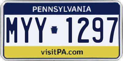 PA license plate MYY1297