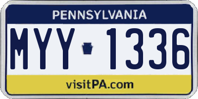 PA license plate MYY1336